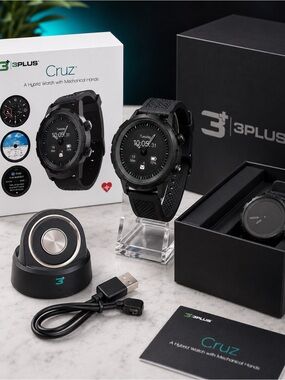 Cruz Hybrid Smartwatch — Black